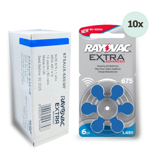 Rayovac Extra 675 buy blue hearing aid batteries order pack 10